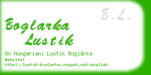 boglarka lustik business card